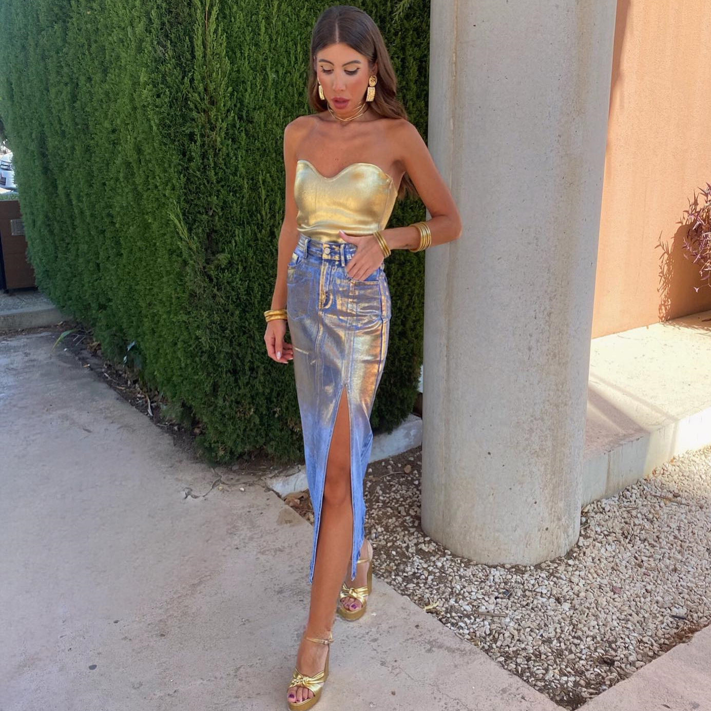 European And American Style Mid-length Slimming Sheath Skirt