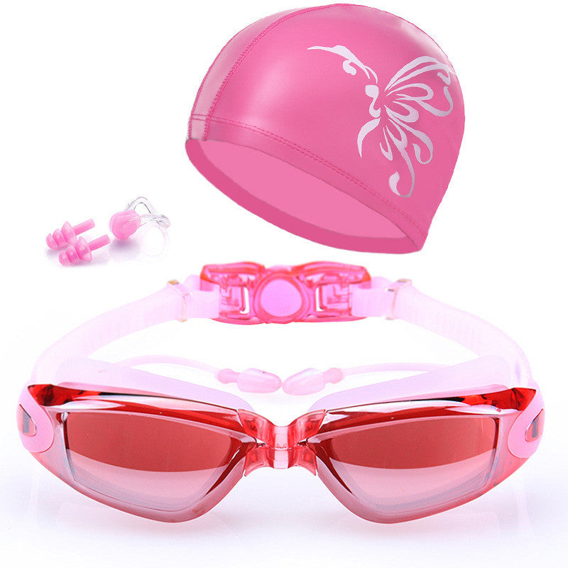 Swimming Goggles Set HD Waterproof Anti Fog Swimming Goggles