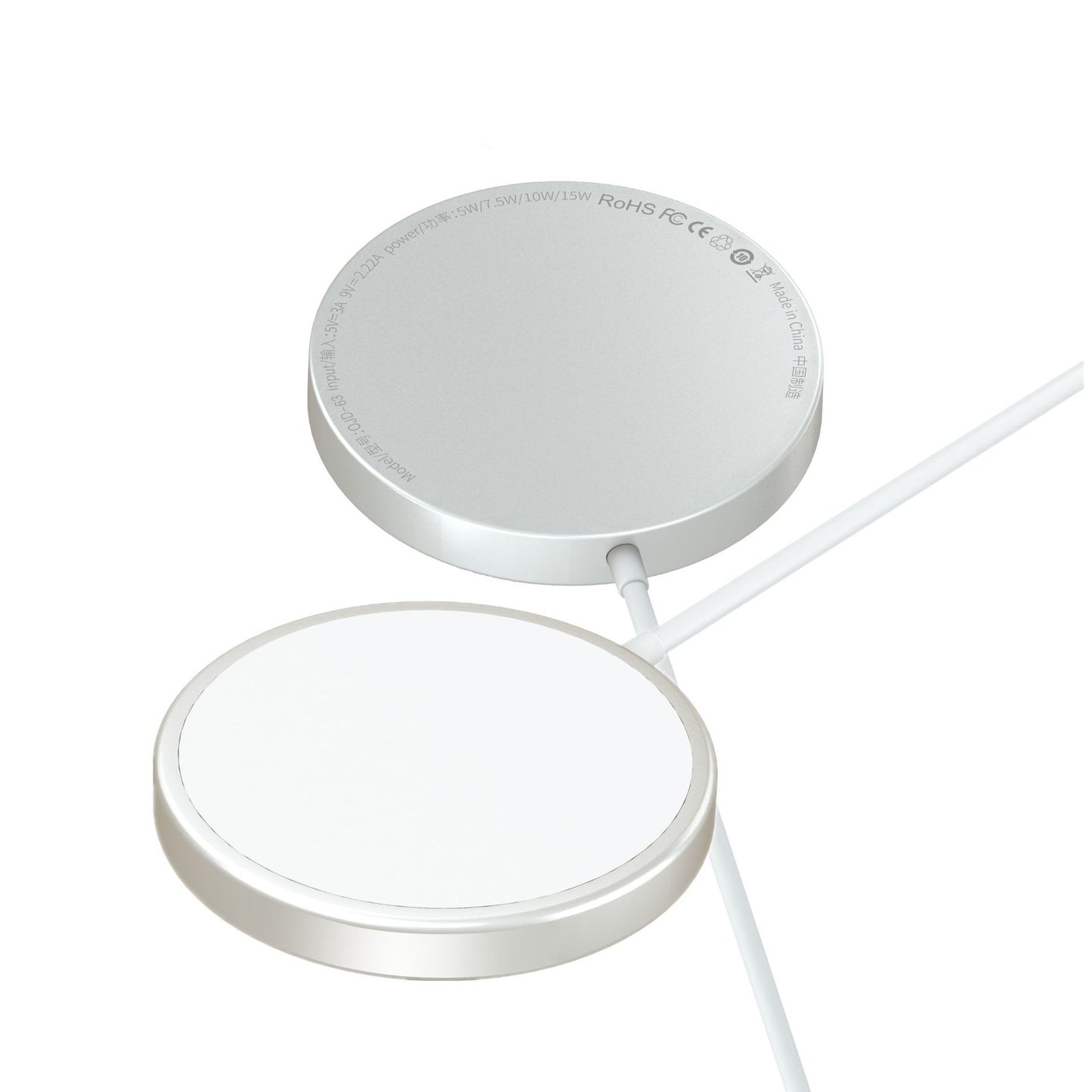 Compatible with Apple, 15W Magnetic Wireless Charger Aluminum Alloy Suitable For IPhone12 Adsorption Mobile Phone Magnet Charger