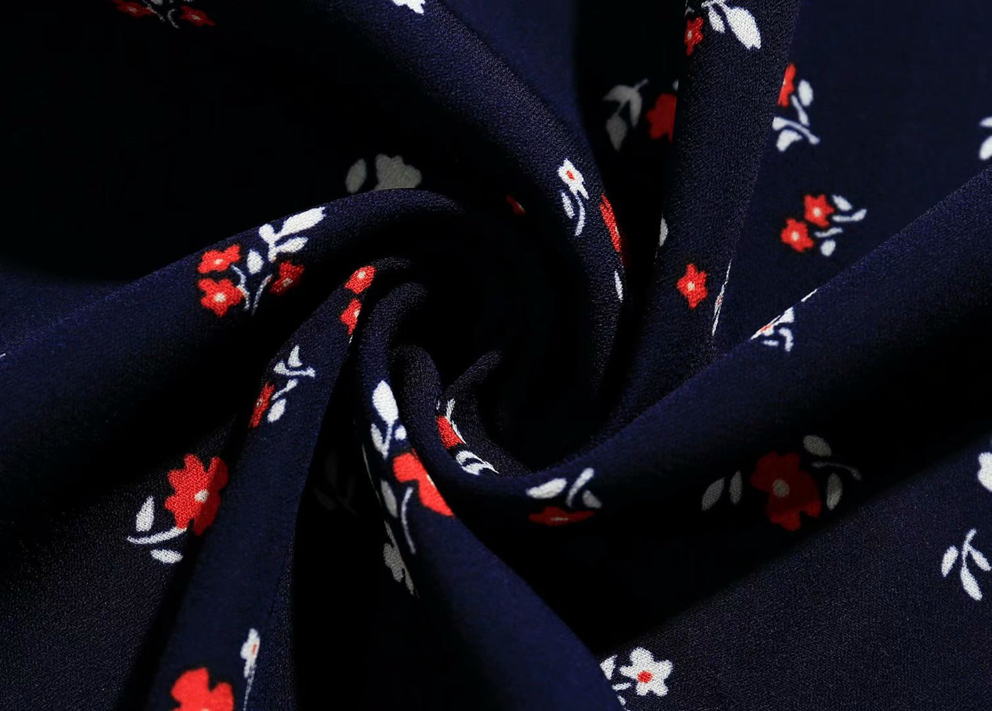 French niche retro blue floral skirt for women