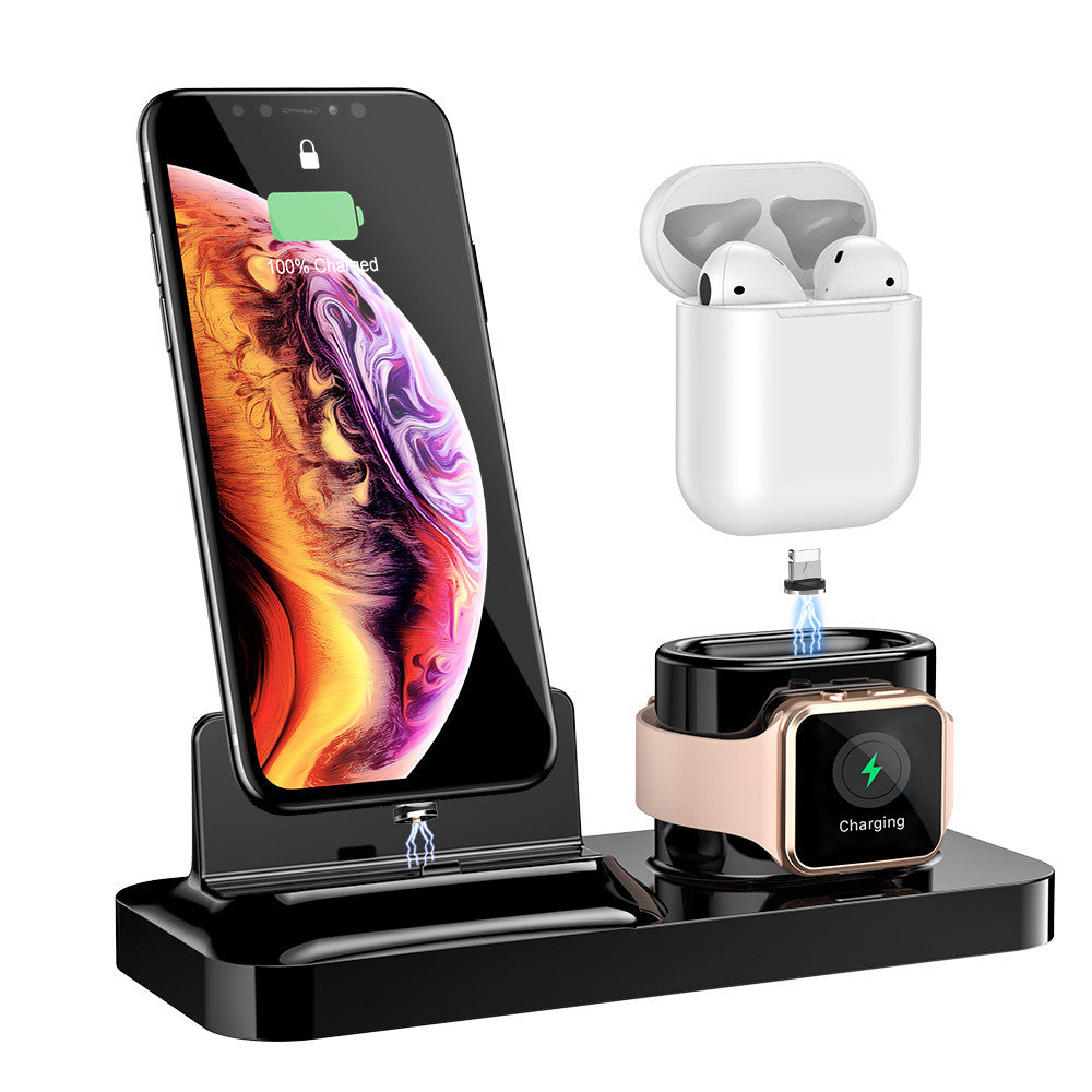 Magnetic wireless charging base bracket