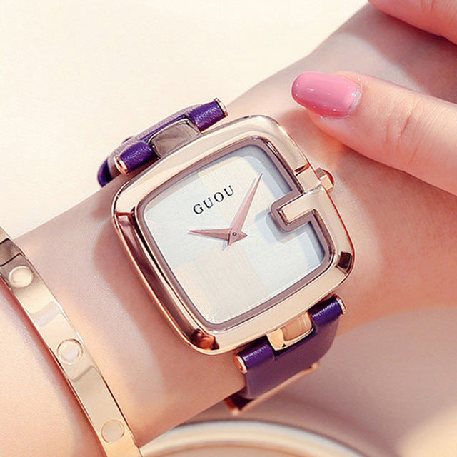 Square bracelet watch for women