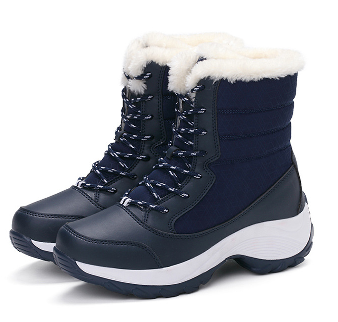 Women Snow Boots Female High To Help Waterproof Ladies Cotton Shoes Boots Plus Velvet Shoes