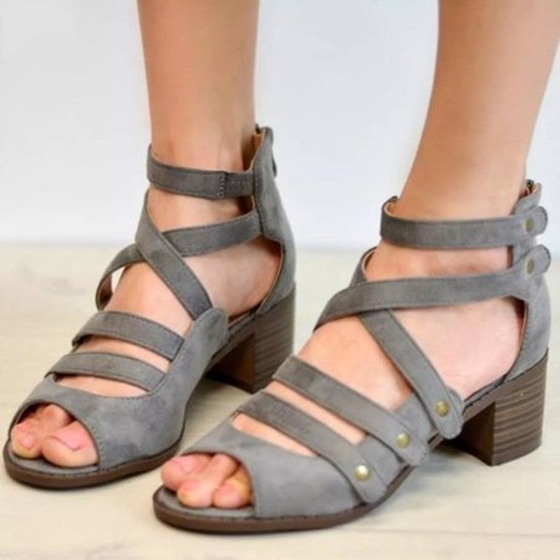 Oversized stud sandals