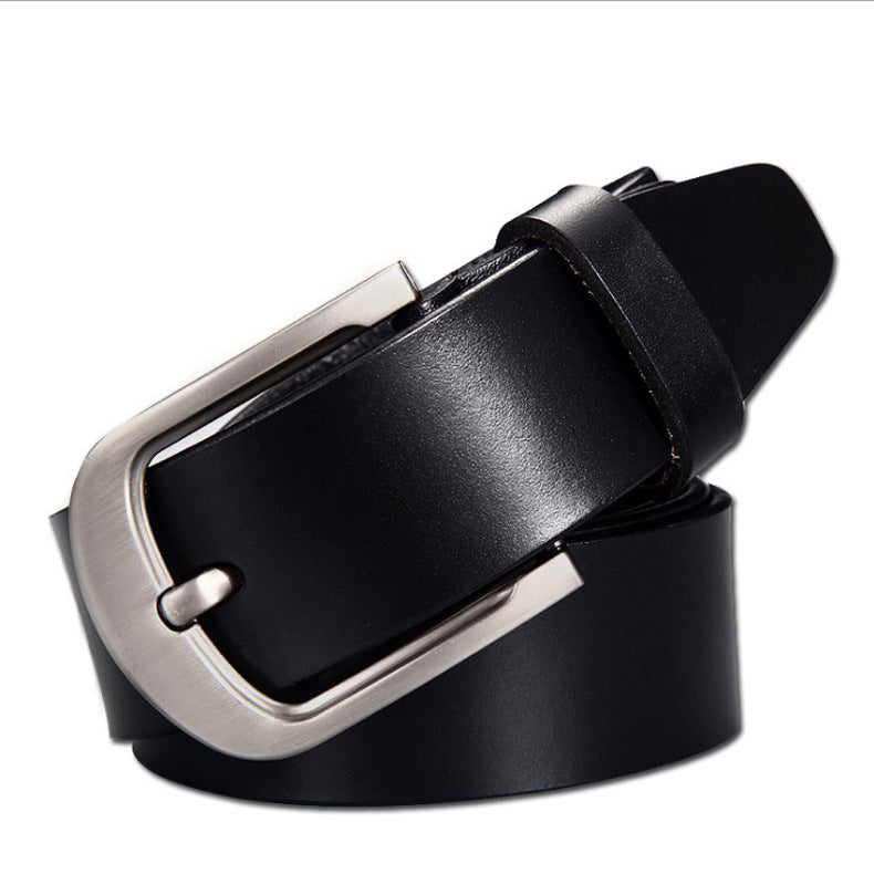 Korean Version Of The Trend Of Casual Retro Pants Pure Cowhide Leather Belt