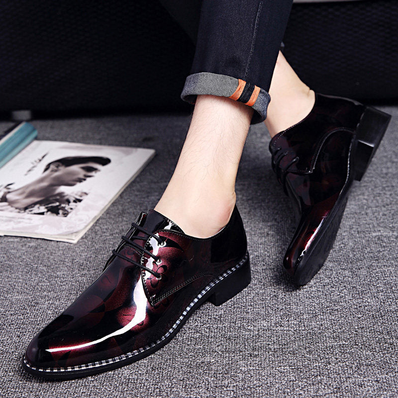 Business Formal Wear Wedding Men's Bright Leather Shoes