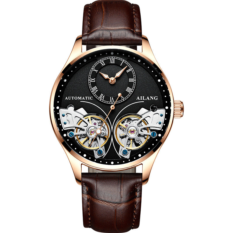 Men's double flywheel mechanical imported watch