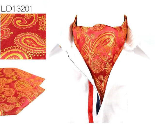 Hommesx Vintage Polka Dot De Mariage Formelle Cravate Ascot Scrunch Auto style Britannique Gentleman Polyester Soie Cravate De Luxe