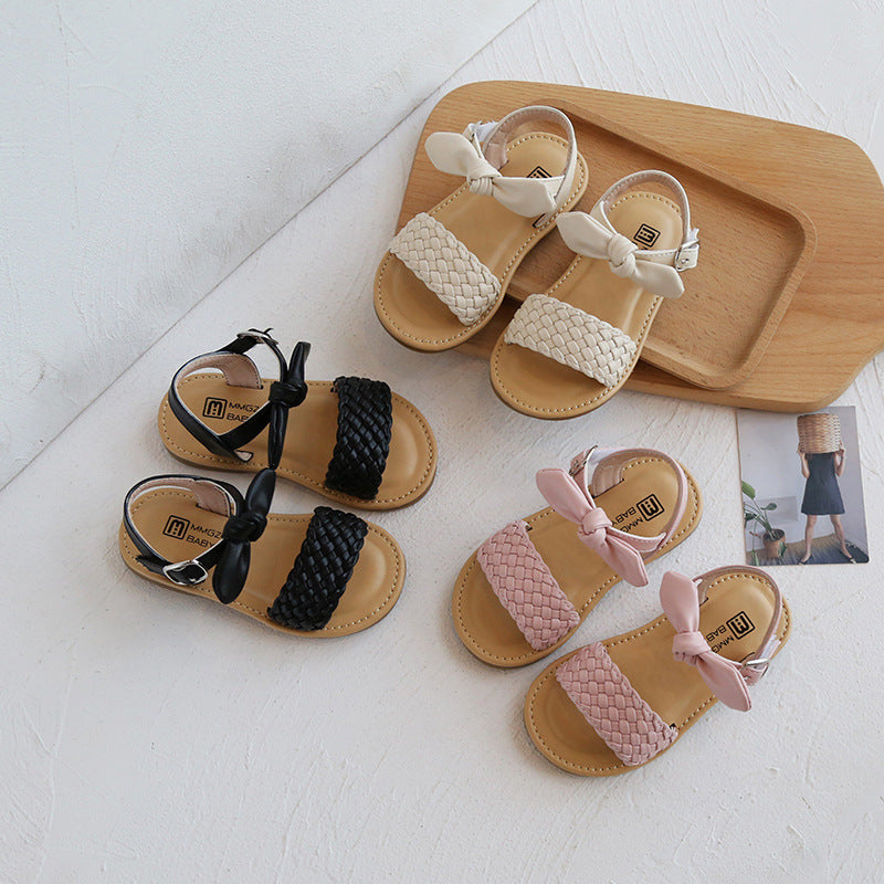 Korean Style Sweet Bowknot Girls' Sandals