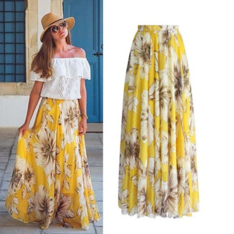 Women's Elegant Bohemian Swing Printed Dress