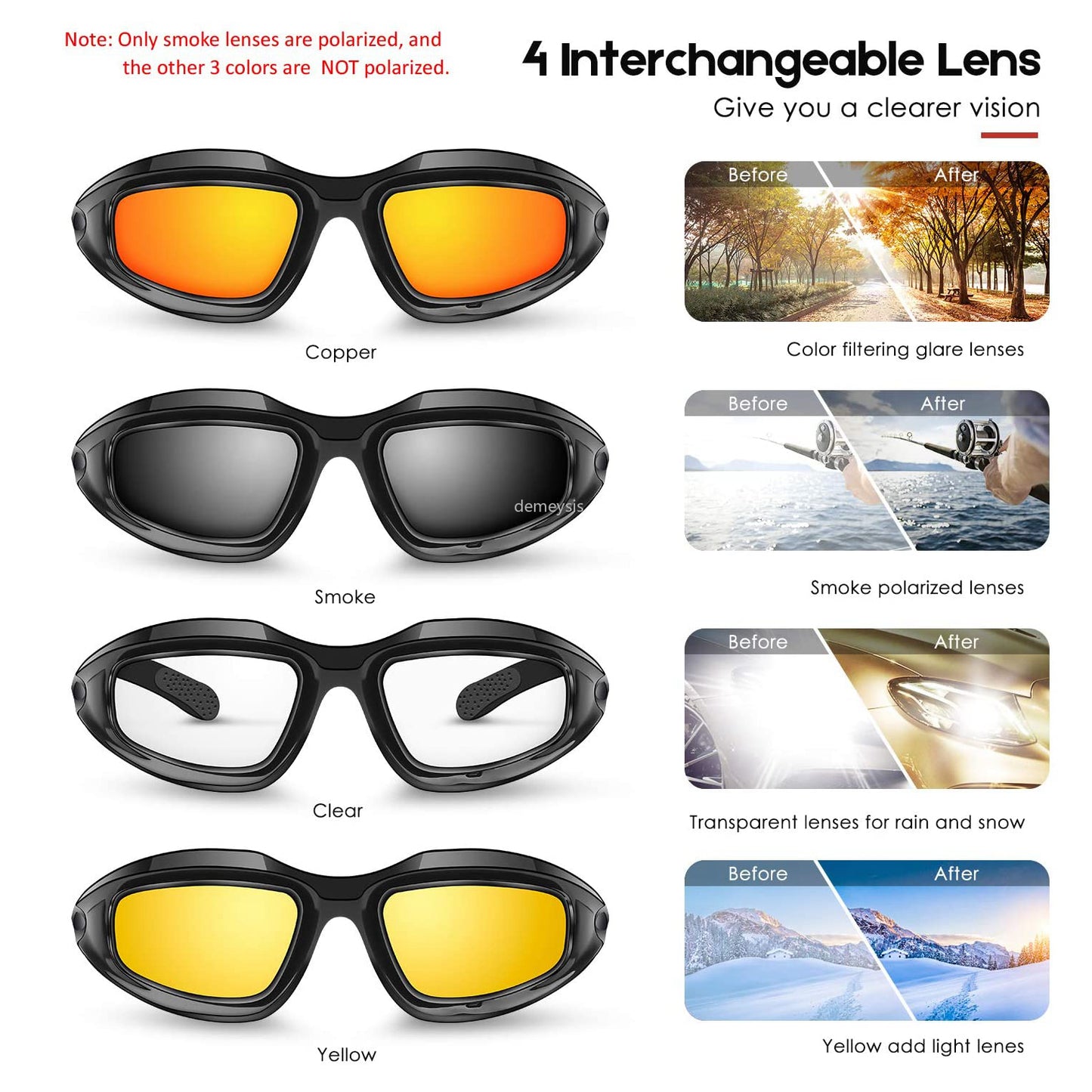 Motorcycle Goggles Fishing Sunglasses Shooting Sunglasses
