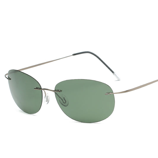 Sunglasses Rimless Pure Titanium Light Sunglasses