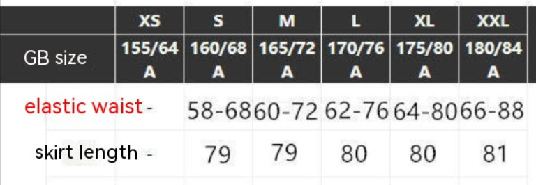 High Waist Skirt Women's Elastic Waist Ink Painting Printed Pleated Skirt