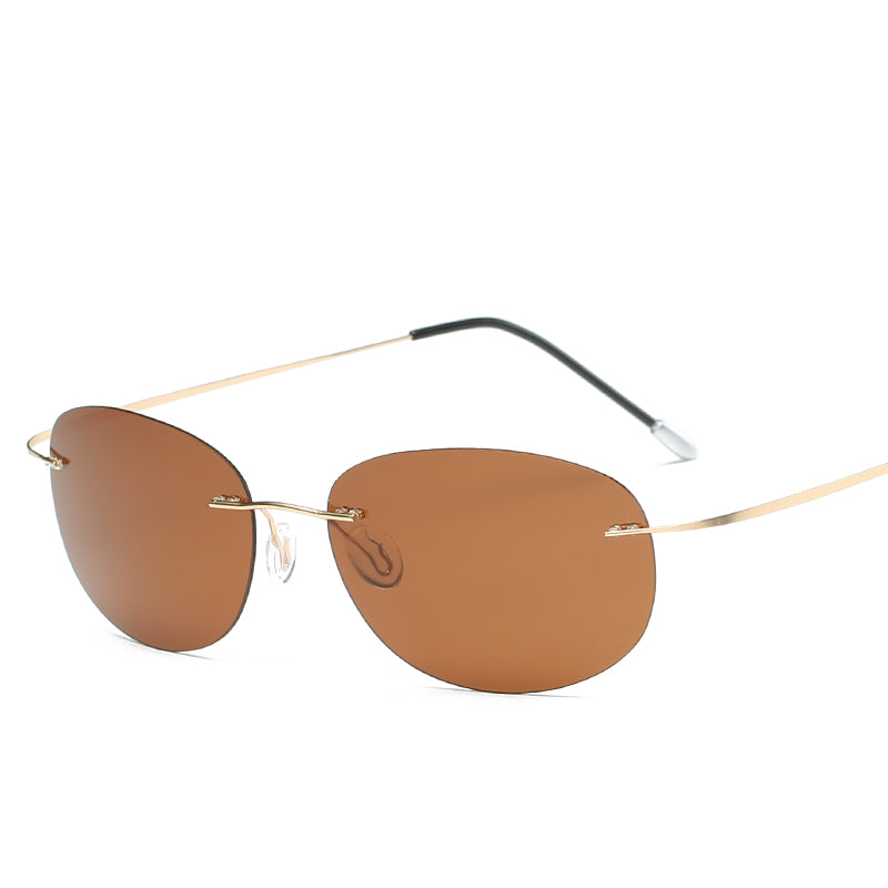Sunglasses Rimless Pure Titanium Light Sunglasses
