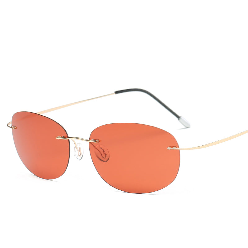 Sunglasses Rimless Pure Titanium Light Sunglasses