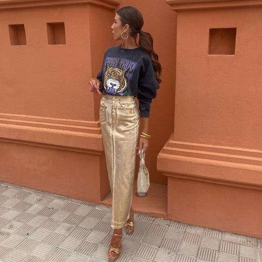 European And American Style Mid-length Slimming Sheath Skirt