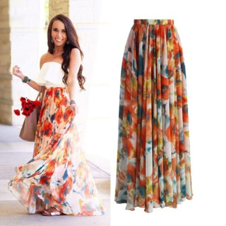 Women's Elegant Bohemian Swing Printed Dress