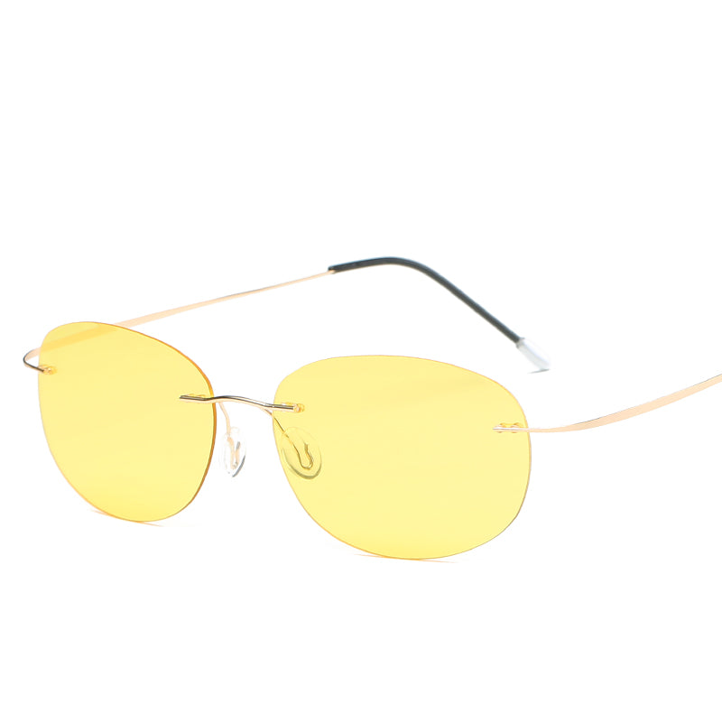 Sunglasses Rimless Pure Titanium Light Sunglasses