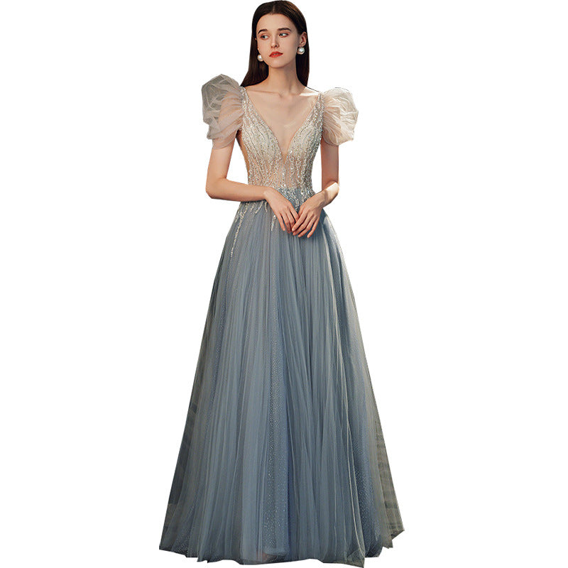 Niche Elegant Graceful Fairy Dress Host Slimming Female
