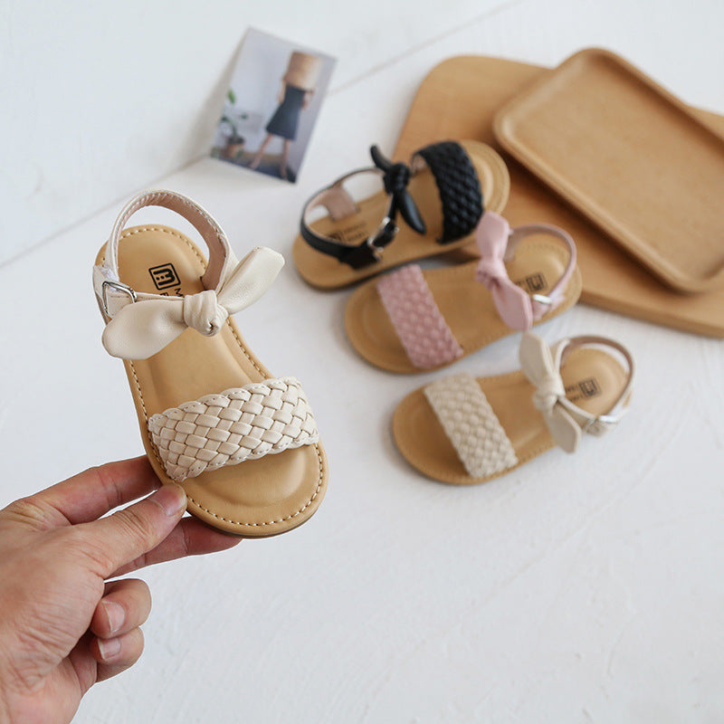 Korean Style Sweet Bowknot Girls' Sandals