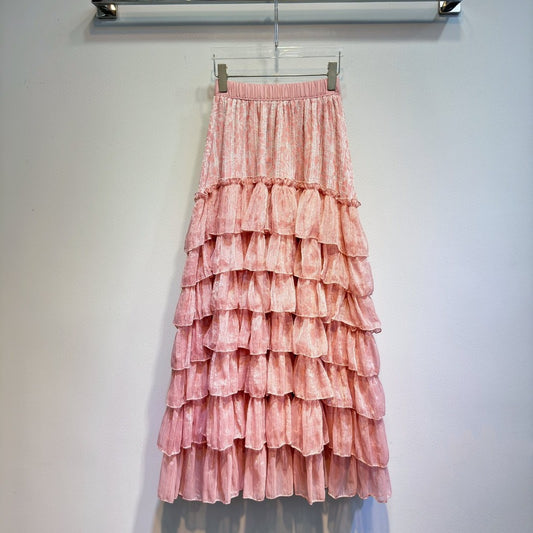 High Waist Heavy Industry Stitching Design Cake Dress