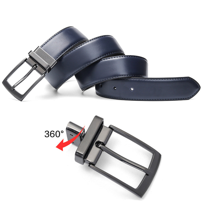 Rotating pin buckle belt