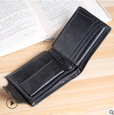 European and American casual men's wallet multi-function short wallet