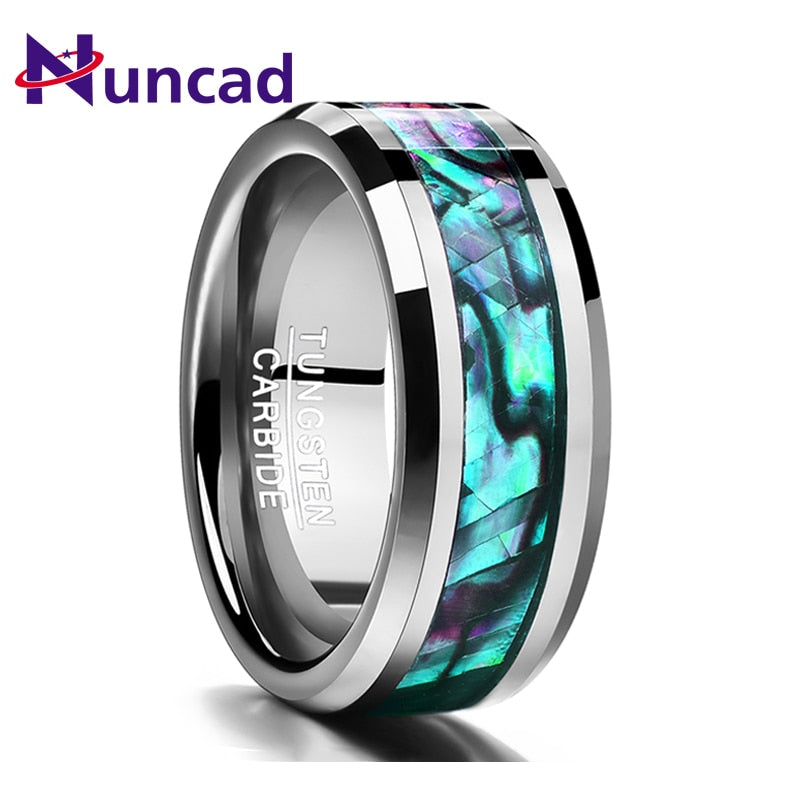 Tungsten Gold Ring With Black Veneer Plating Ring For Men & Women