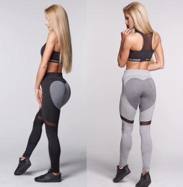 Women Heart Push Up Leggings Workout