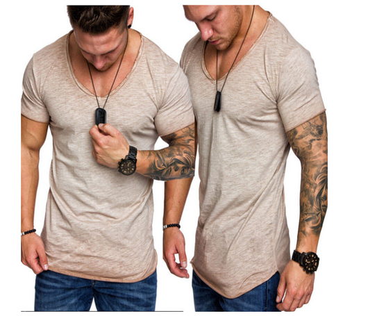 Men wish explosions hot summer mosaic short-sleeved round neck bottoming T-shirt men's shirt foreign trade