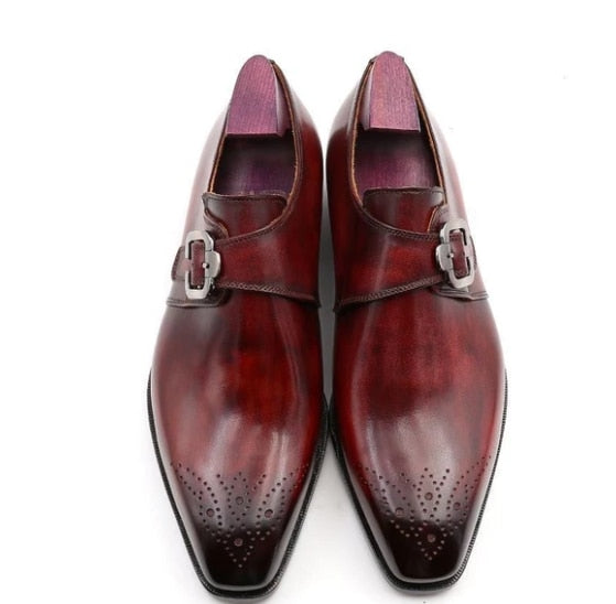 Square head side buckle overshoes for men