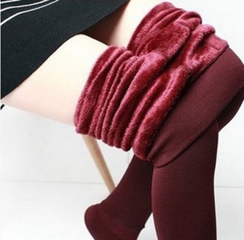 Plus velvet pearl velvet warm leggings for women