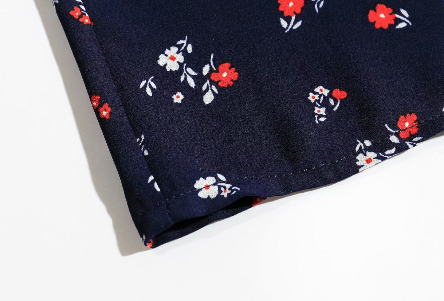French niche retro blue floral skirt for women