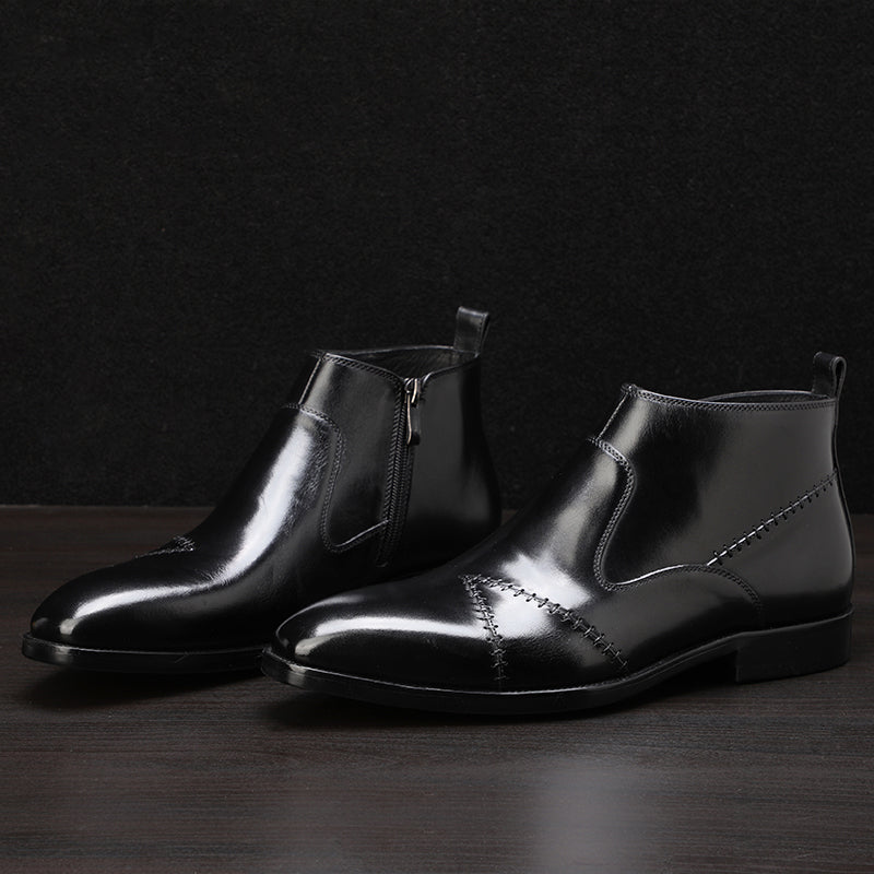 Men's unique high performance high-top leather shoes