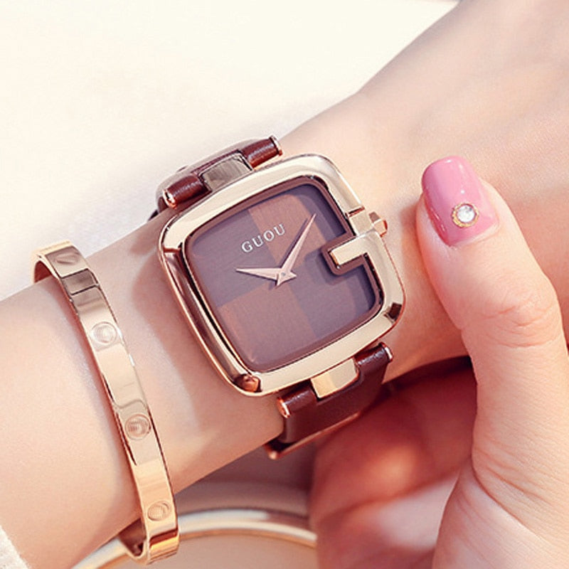 Square bracelet watch for women