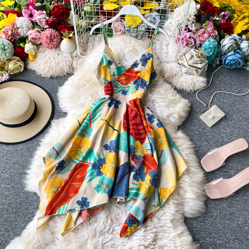 V-neck chiffon dress