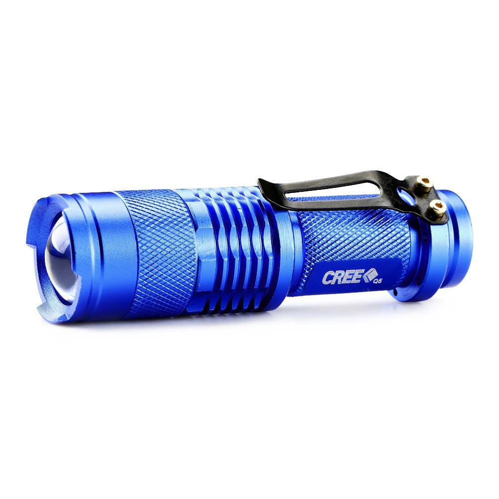 5 Colors Mini LED Flashlight CREE Q5 2000lm Waterproof LED Laterna 1 Modes Zoomable PortableTorch penlight AA 14500