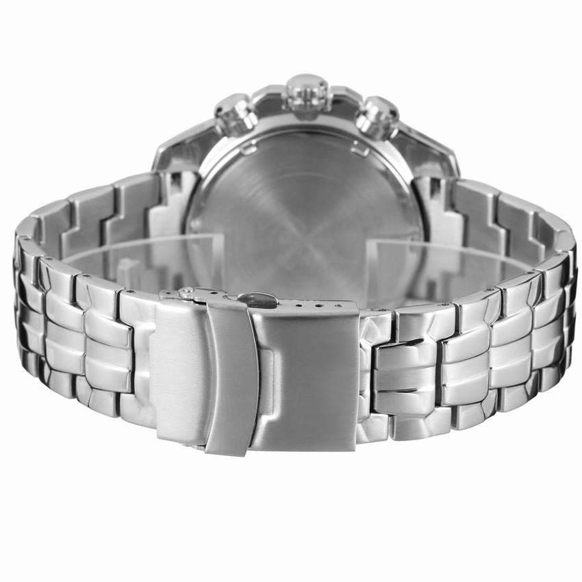 silver Waterproof mechanical watch for men