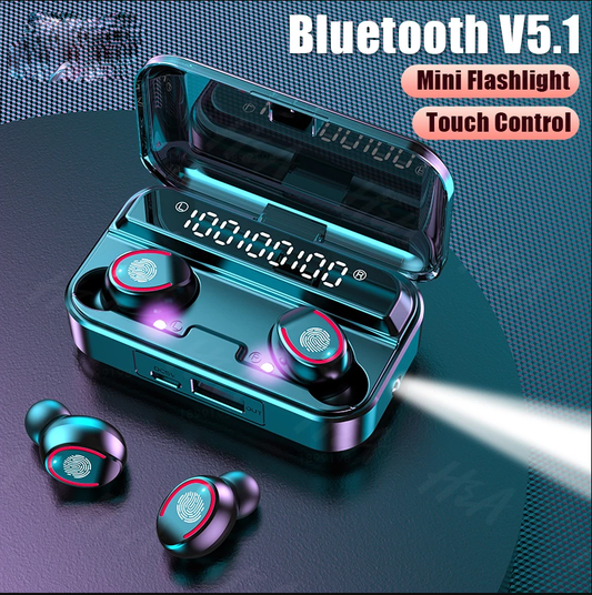 Bluetooth Wireless Headphones with Mics Sport Waterproof TWS Bluetooth Earphones Touch Control