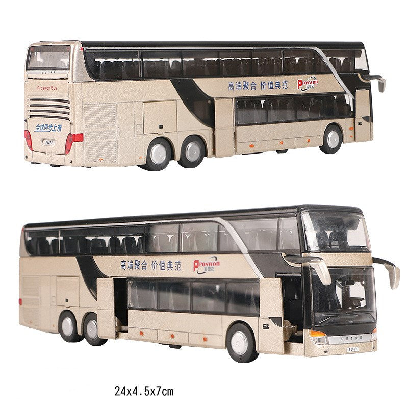 Toy Alloy Double Decker Bus Commercial Vehicle Bus