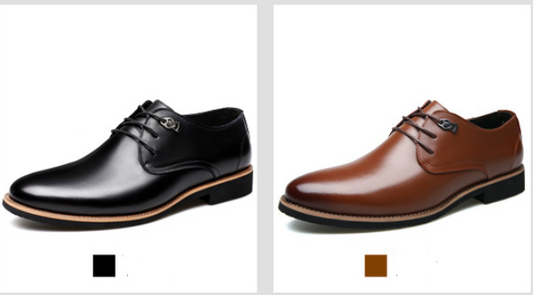 2021 Men Dress Shoes Simple Style Quality Men Oxford Shoes Lace-up Brand Formal Shoes Men Leather Wedding Shoes