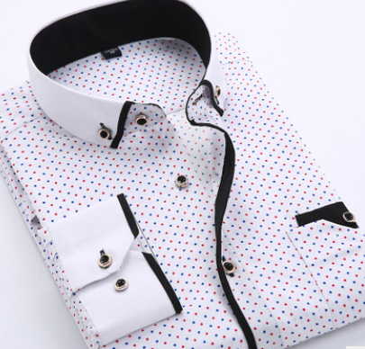 Men Fashion Casual Long Sleeved shirt Slim Fit Soft Comfortable