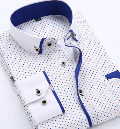 Men Fashion Casual Long Sleeved shirt Slim Fit Soft Comfortable