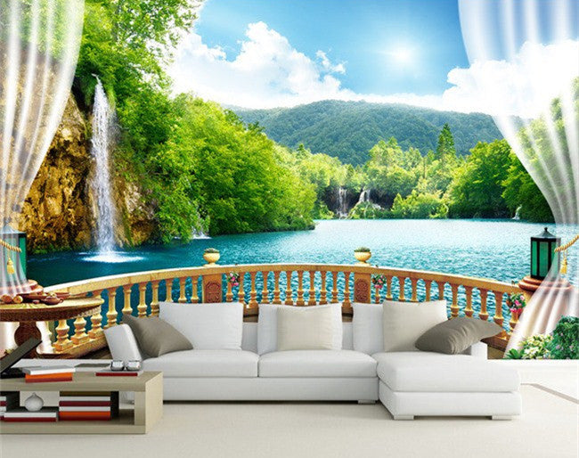 Living room TV background wall wallpaper