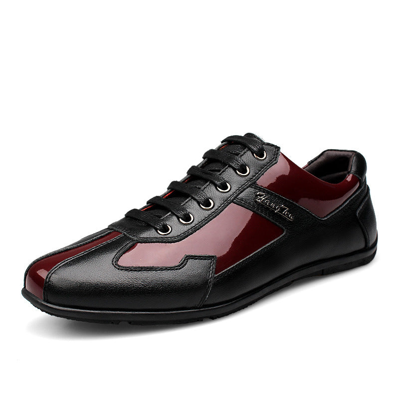 Men's first layer leather Korean shoes