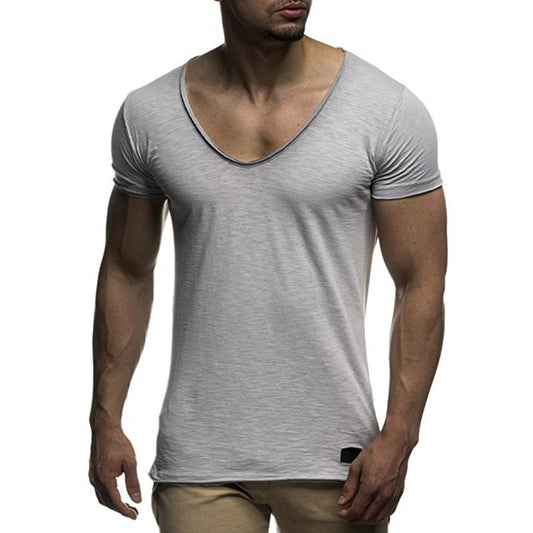 Men's summer leisure sports short-sleeved T-shirt