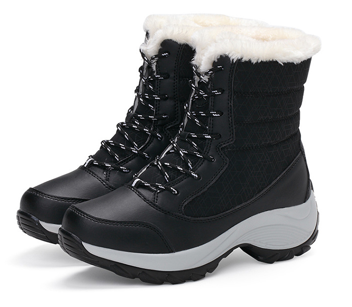 Women Snow Boots Female High To Help Waterproof Ladies Cotton Shoes Boots Plus Velvet Shoes
