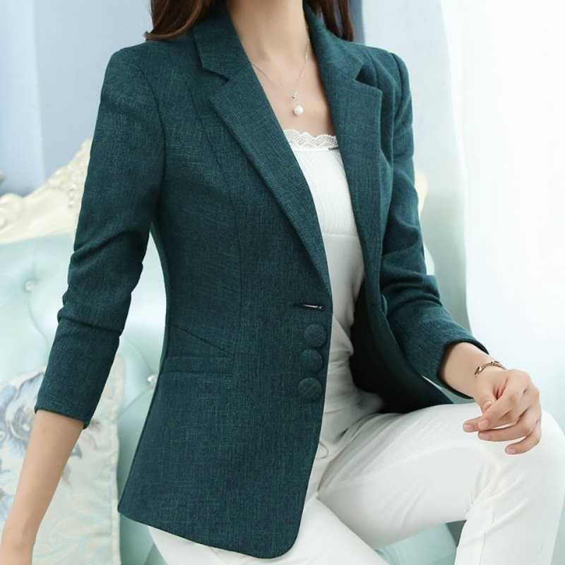 Fashion Plus Size Women's Long-sleeved Blazer