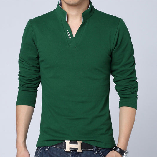 Youth v-Neck Long-Sleeved T-Shirt Men
