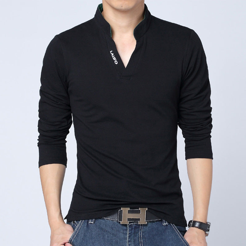 Youth v-Neck Long-Sleeved T-Shirt Men